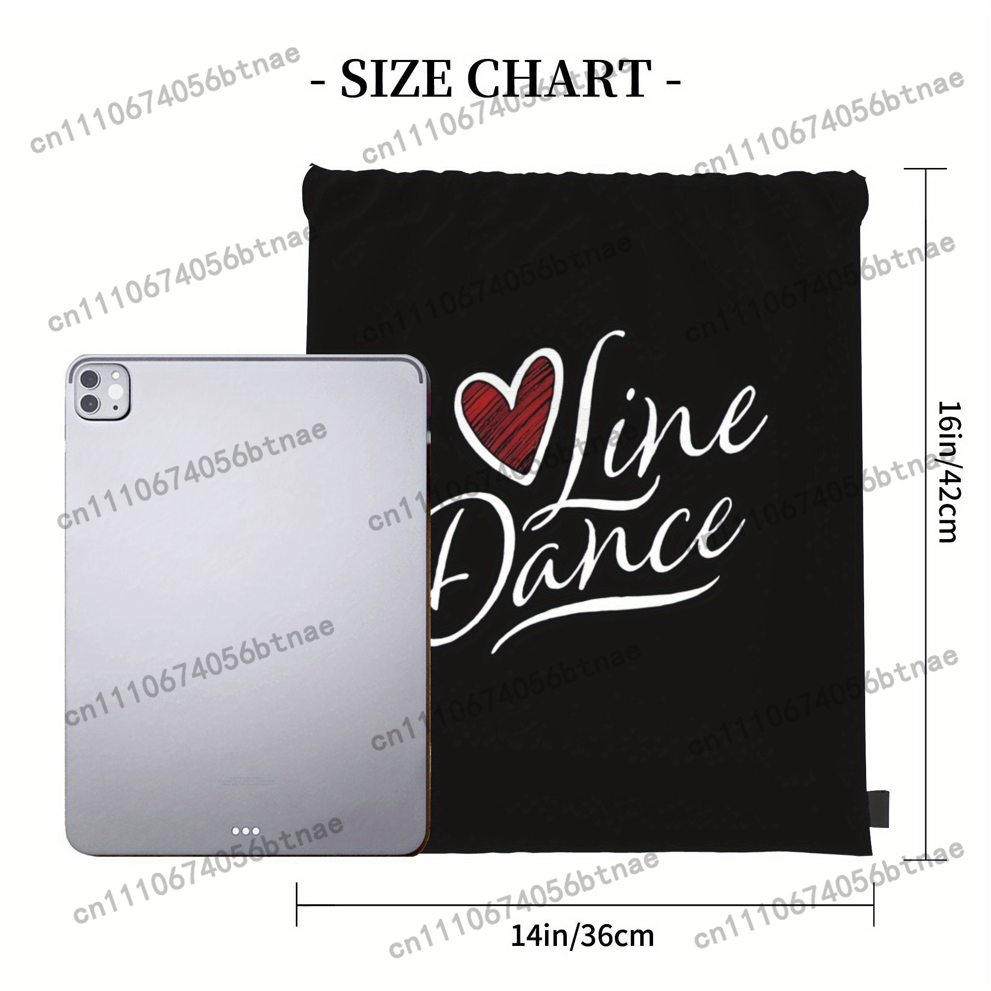 LOVE Line Dance Drawstring Bag - огляд і ціна Drawstring Gym Bag