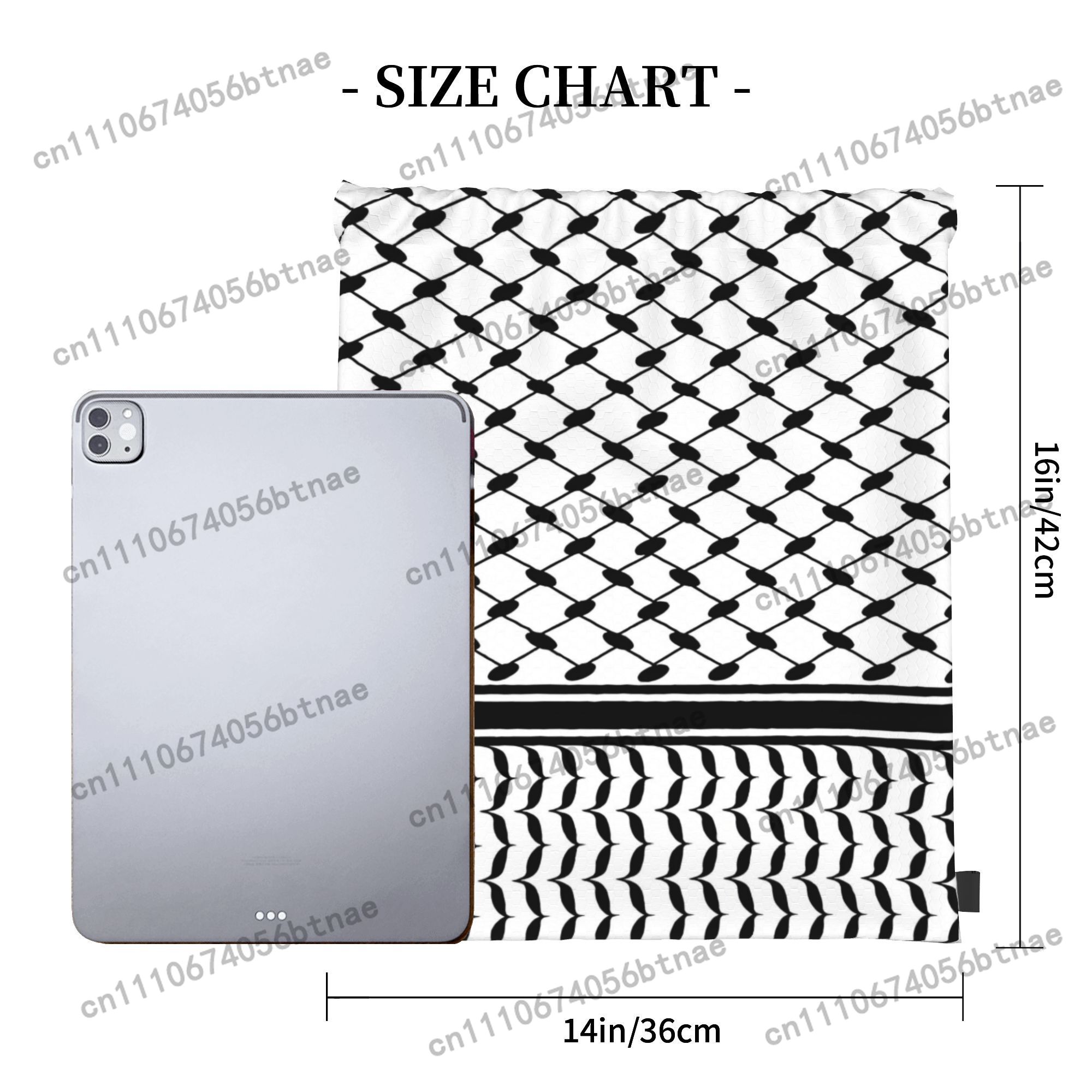 Kufiya Middle Eatern Pattern D - огляд і ціна Drawstring Gym Bag