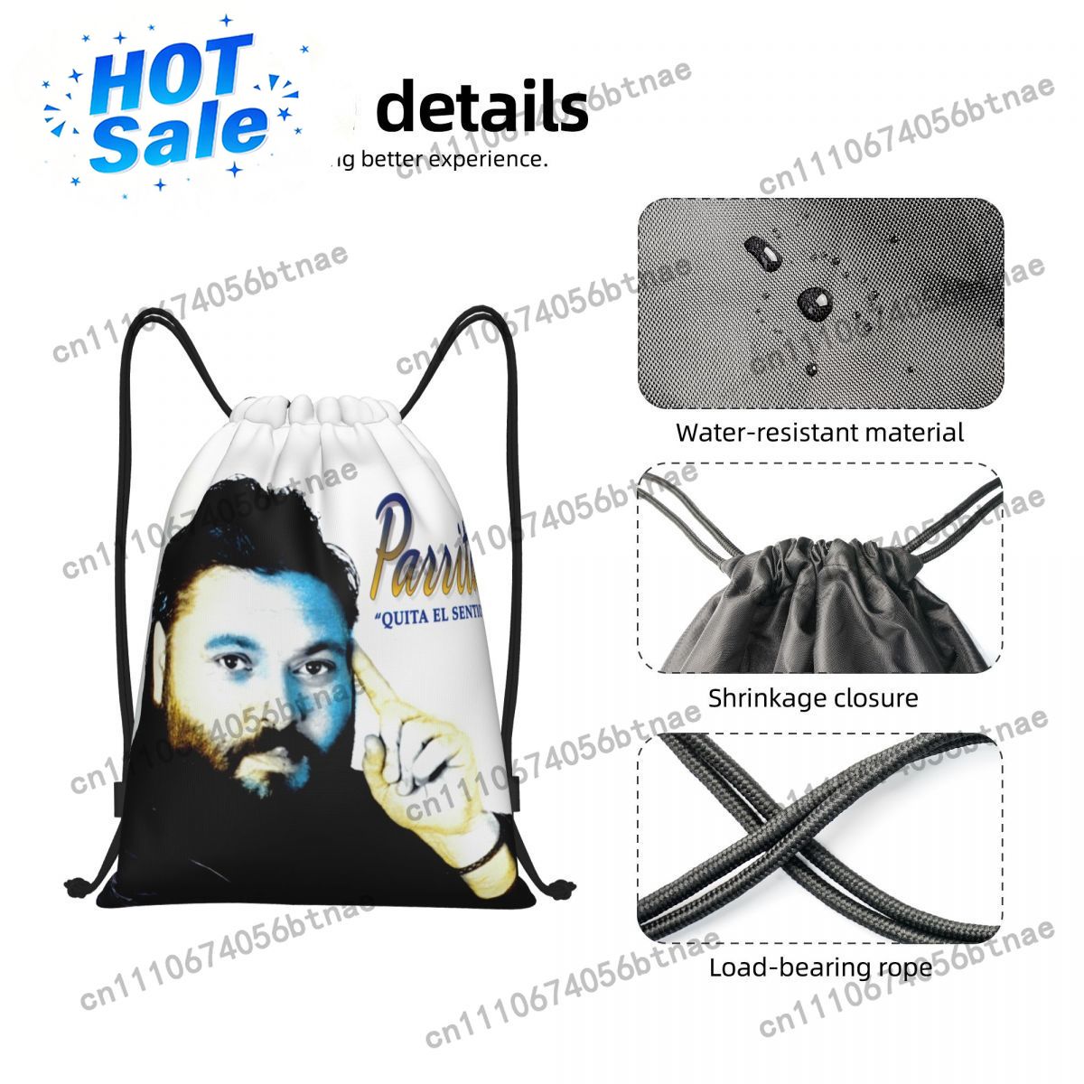 Custom Vicente De Castro Parri - огляд і ціна Drawstring Gym Bag